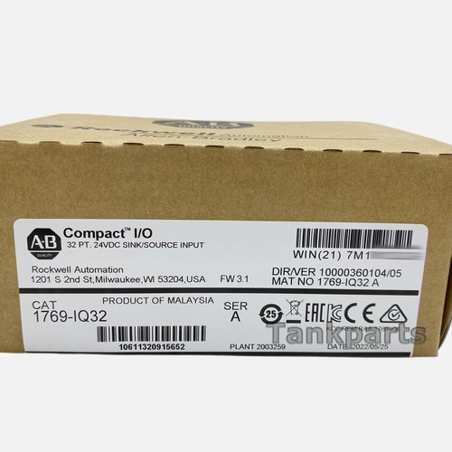 AB 1769-IQ32 CompactLogix 32 Pt 24VDC Input Module FW3.1 New Sealed 1769IQ32 TX - Picture 4 of 7