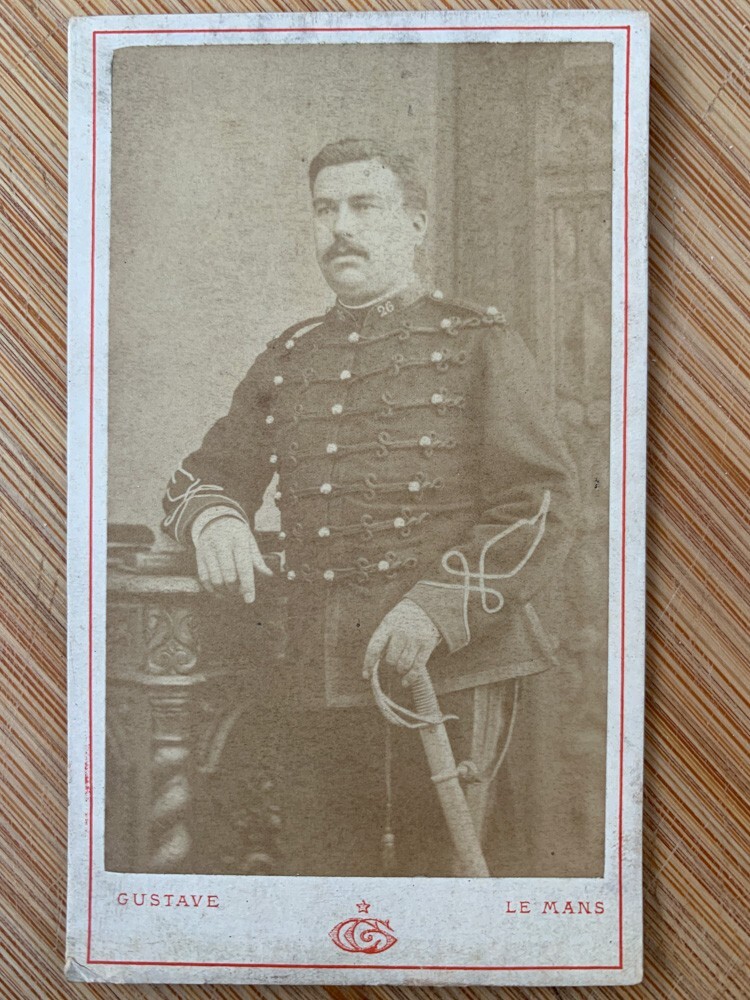 1880s CDV Military Portrait Photo Business Card by Gustave Le Mans