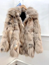 Winter Women Lapel Collar Real Fox Fur Coat Overcoat Outwear Warm Fashion Jacket