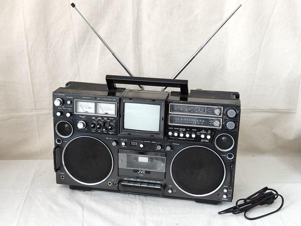 Radio-cassette JVC PC-W330 Ghettoblaster Boombox Vintage Années 80