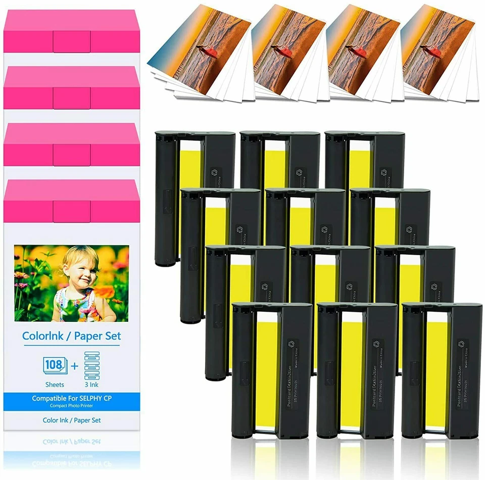 Canon KP-108IN Color Ink Paper Set 4x6 for Canon Selphy CP1300 1200 910 Lot - Image 2 of 4
