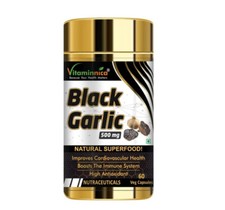 PURE Natural Black Garlic Cap Superfood Immunity Boost Heart  Weight Management
