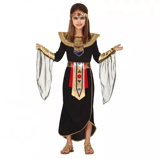 COSTUME EGIZIANA CARNEVALE VESTITO CLEOPATRA GUIRCA BAMBINA REGINA EGITTO  DESERT