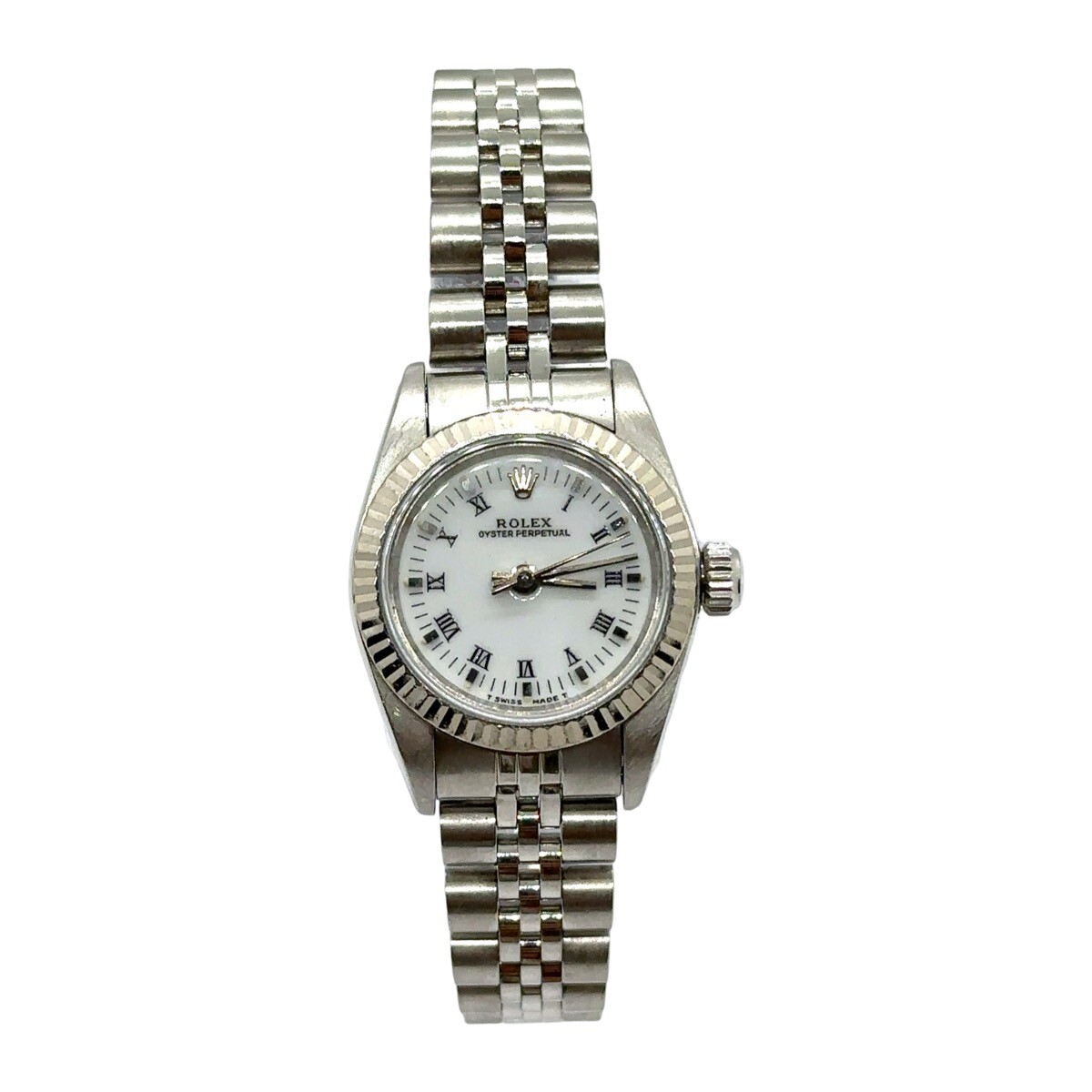 ROLEX OYSTER PERPETUAL STAINLESS STEEL 67194 24MM LADIES AUTOMATIC