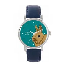Toff London TLWS-23402 Ladies Brown Netherland Dwarf Rabbit Head Watch