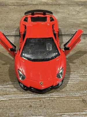 1:36 scale 2015 Red Lamborghini Aventador SV Coupe Model Car Diecast Vehicle