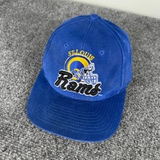 Vintage St Louis Rams SnapBack Hat NFL Blue Script Logo