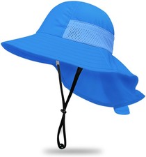 2-Pack Toddler Baby Sun Hat Kids Summer UPF 50 for Boys Girls Adjustable Bea...
