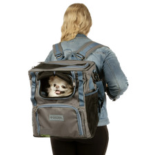 Sherpa Trek Tote Pet Backpack and Tote Gray / Blue, Medium 