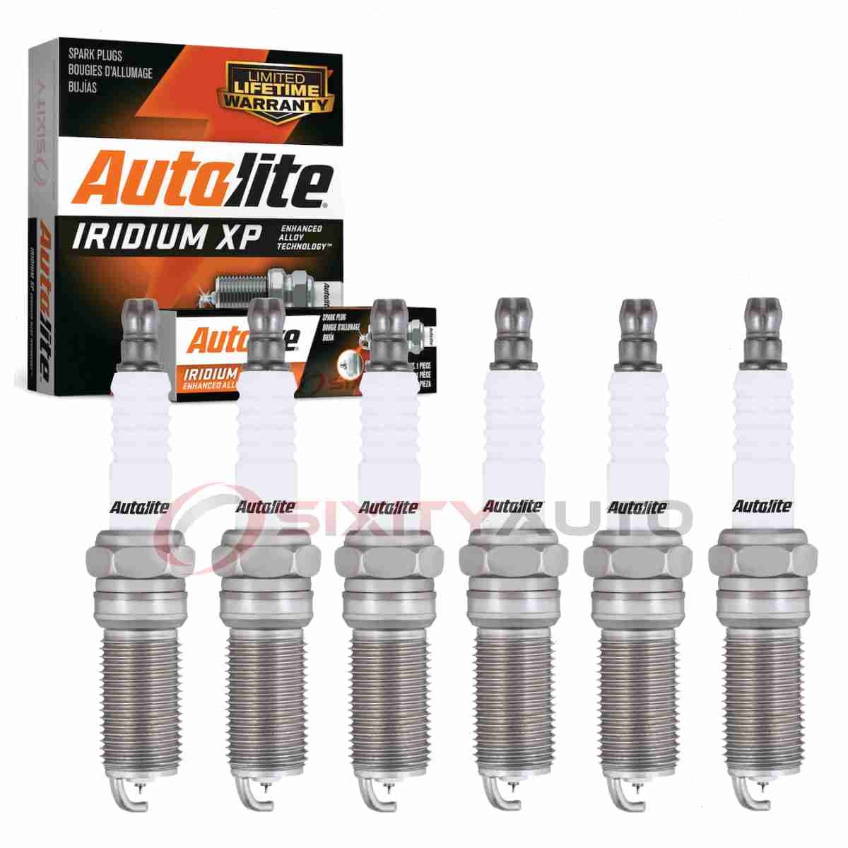 6 pc Autolite Iridium XP Spark Plugs for 2011-2018 Ford Edge 3.5L 3.7L V6 cy