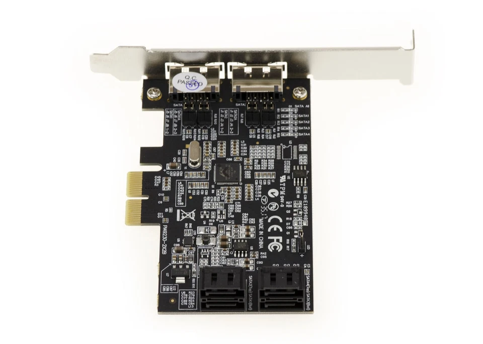 PCIe 4 + 2 Porte SATA eSATA 6G - Chipset Marvell 88SE9230 RAID 0 1 10 Hyperduo - Immagine 2 di 4