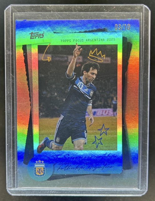 2025-26 Topps Focus Argentina Lionel Messi Black Rainbow #/10