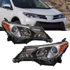Headlights Assembly 2013-2015 Toyota RAV4 Halogen Projector Driver Passenger