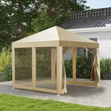 10'x10' Outdoor Canopy Tent with Mosquito Netting,Portable Gazebo,Screen House