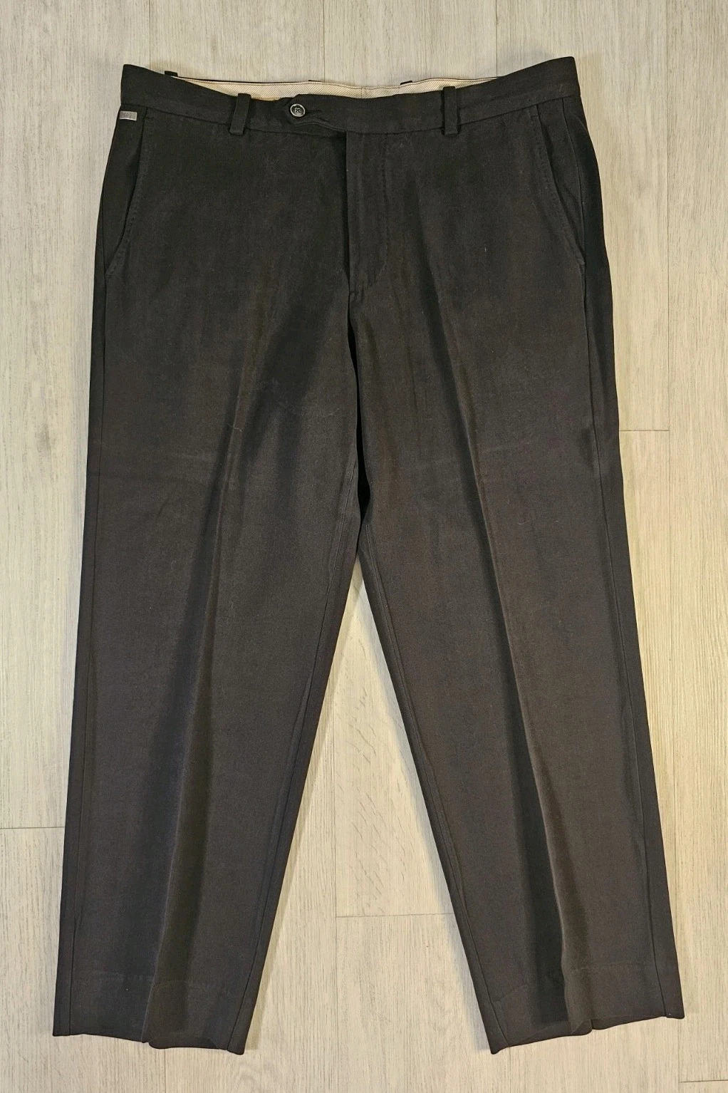 Tommy Bahama Men's Pants Silk Blend Straight Leg Flat Front Black 36x31