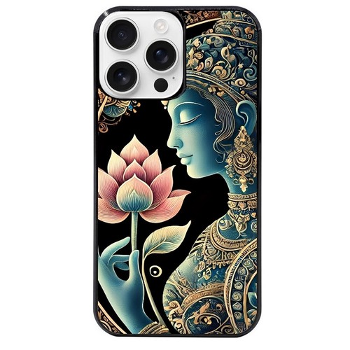 Coque Taperso Pour IPhone 16 Pro - Motif Cuir Fleur Noir - TPU