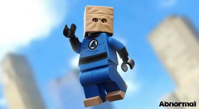 LEGO Marvel Comics Abnormal Custom Fantastic Four Paper Bag Man Minifigure NEW