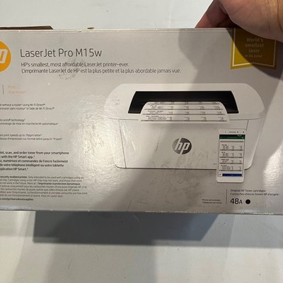 HP LASERJET PRO Laser Printer M15W Wireless Compact Monochrome W/Cord Powers On 