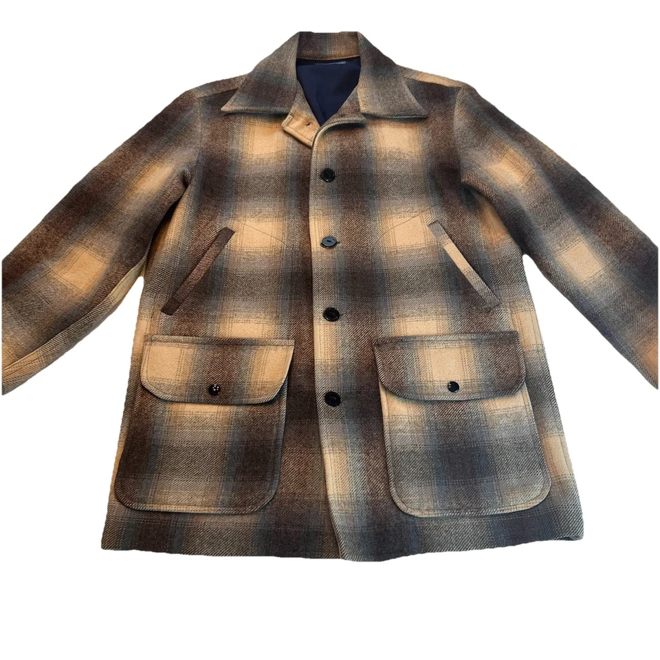 Chaqueta Cruiser Mackinaw de Lana Pendleton Años 70 De Colección Para Hombre Grande A Cuadros Hecha en EE. UU. Foto 2 de 4