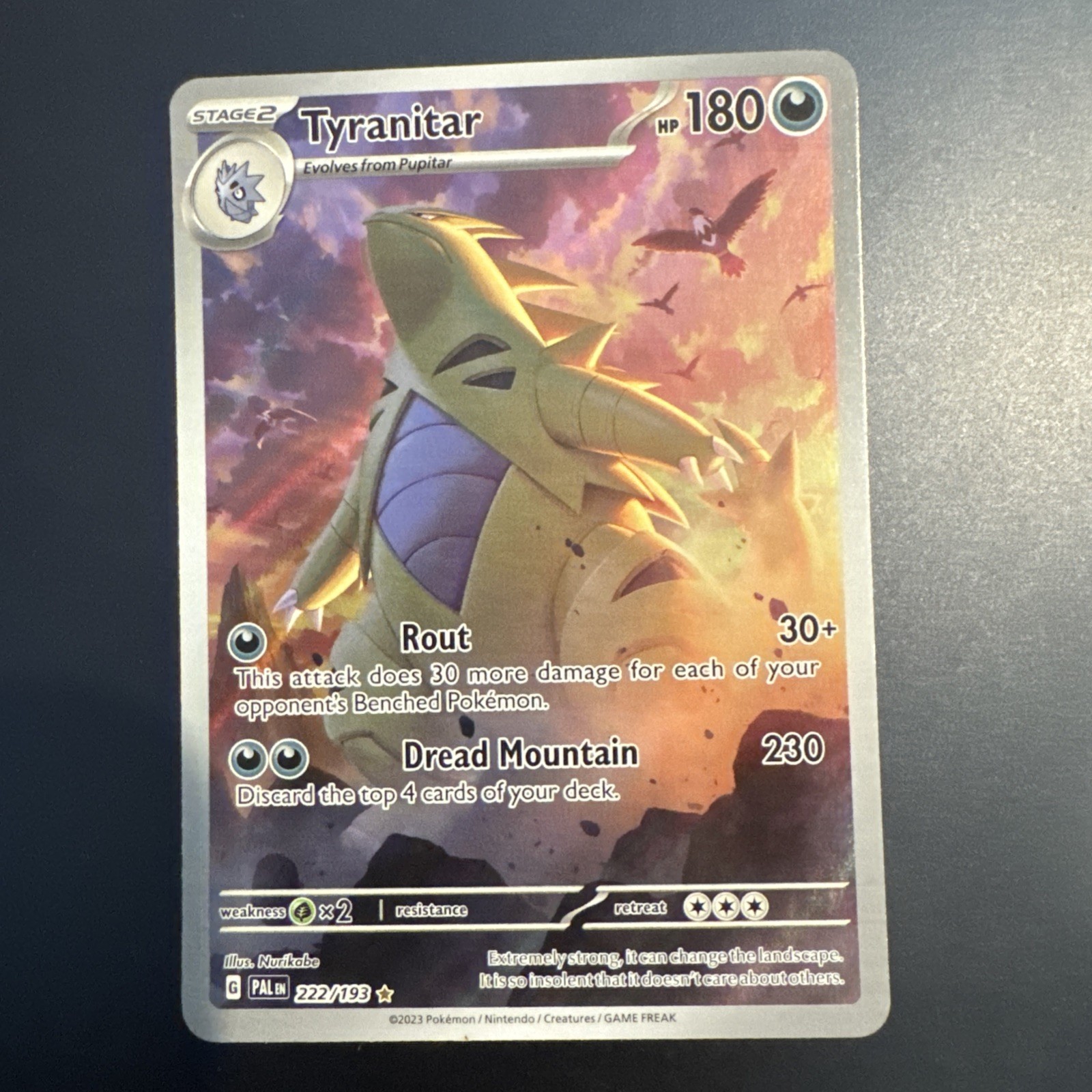 Tyranitar 222/193 Pokemon SV02 Paldea Evolved Illustration Rare Holo NM