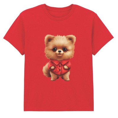 Pomeranian Hund Tiere Kinder T-Shirt süß flauschig Hundeshirt
