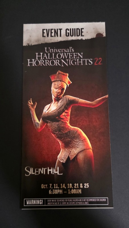 Halloween Horror Nights 22 - Silent Hill - HHN 2012 Event Map - WHITE BAND
