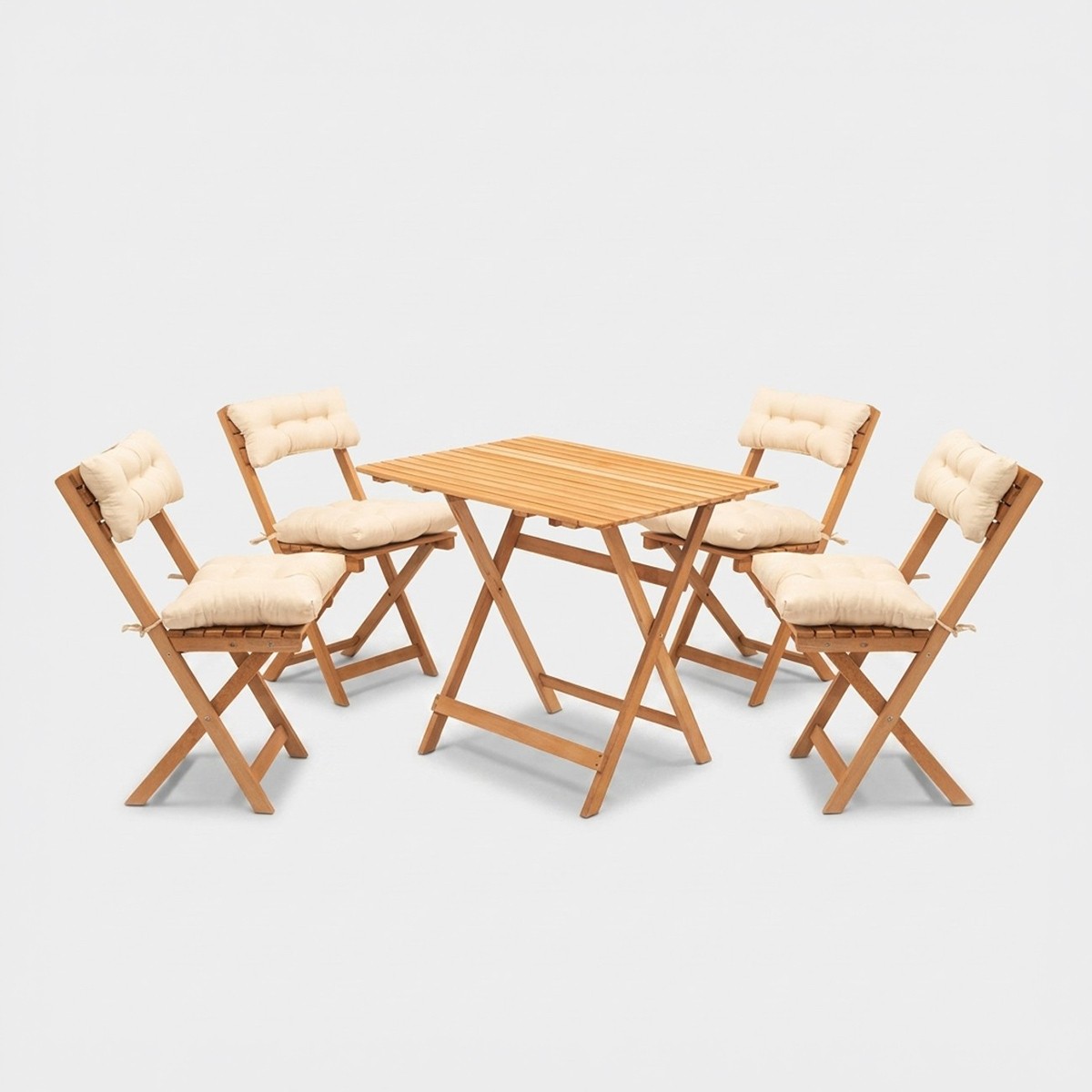 Ensemble de table de jardin pliable Lovan pour aménager un petit balcon sans l'encombrer