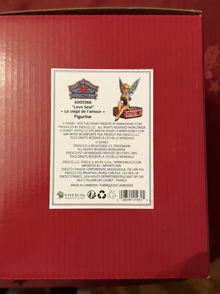 Disney Traditions Tinkerbell 'Love Seat' Figurine Jim Shore Brand new Mint new - Image 2 of 4