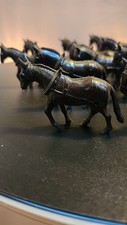 Model Horses With Holes On Legs For Carts Or Other Accessories Vnt 2 Plastic