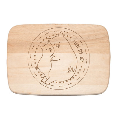Schneidebrett Holz Schwein Mama - Geschenk vesperbrett Weihnachten Liebe Fam..