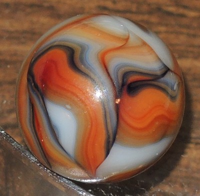 5/8  Killer Ravenswood Blue Flame Bleeding Raven Vintage Marble In Blue Red Base