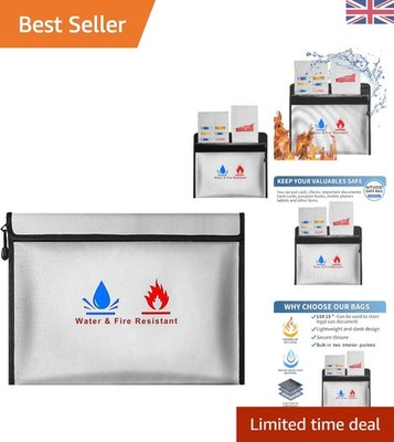 Feuerfeste wasserdichte Dokumententasche 38x28 cm mit Kartenfächern für Reisesicherheit