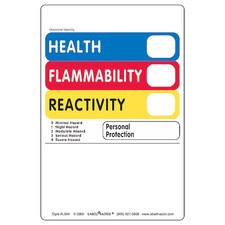 Labelmaster Al504 Hazcom Label, 4Inx6in, Paper, 500 Labels, Pk500