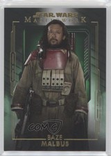 2020 Topps Star Wars Masterwork Green 37/99 Baze Malbus #95 07uj