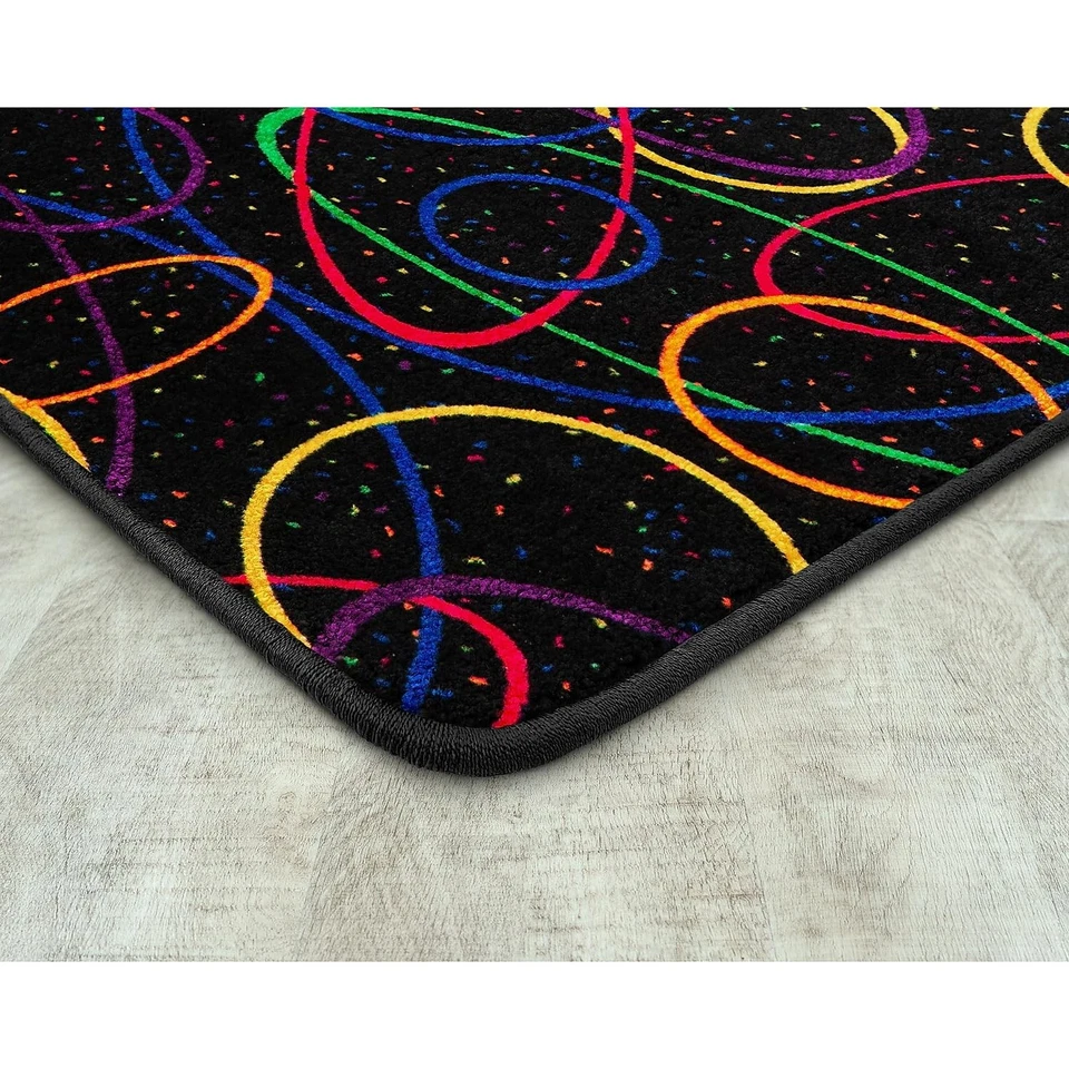 Alfombra de área en bucle de 6 pies x 9 pies en color fluorescente Foto 3 de 3