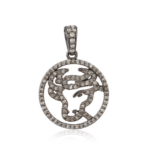 Pendentif Ancien En Argent Massif 925 - Style Art Déco, Créateur, Occasion