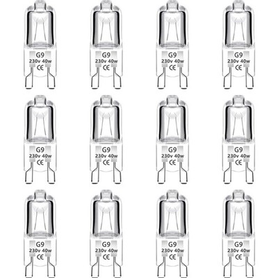 G9 Halogenlampen, 40W, 230V, dimmbar, warmweiß, 480lm, 360° Abstrahlwinkel, 1...