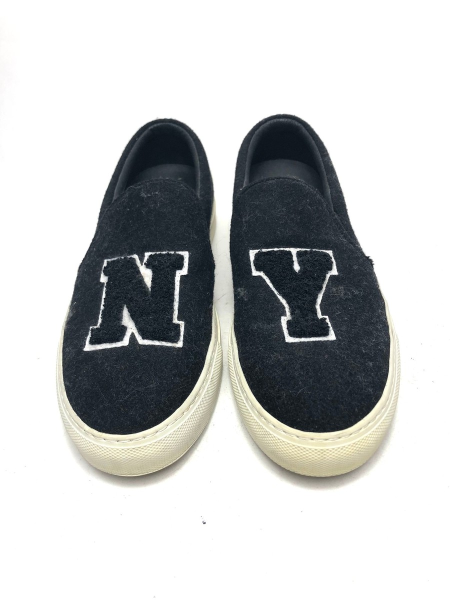 Black NY Felt Slip On Sneakers JOSHUA SANDERS - Size 39 | eBay display picture 1