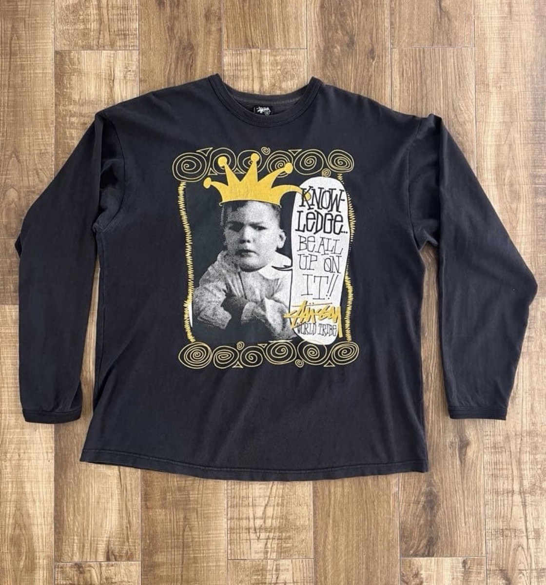 クールス/30th HISTORY～EVERYTHING WE SAID WA… Stussy World Tribe Long Sleeve T-Shirt XL Black Vintage 2000s