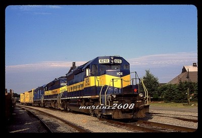 (W) ORIG TRAIN SLIDE - IOWA CHICAGO & EAST (IC&E) 6210 ACTION