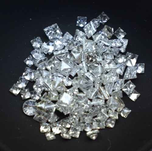 Melange Lot of 110 Princess cut diamonds 4.60cttw GHI SI1SI3 0.03 to 0.05+ sizes