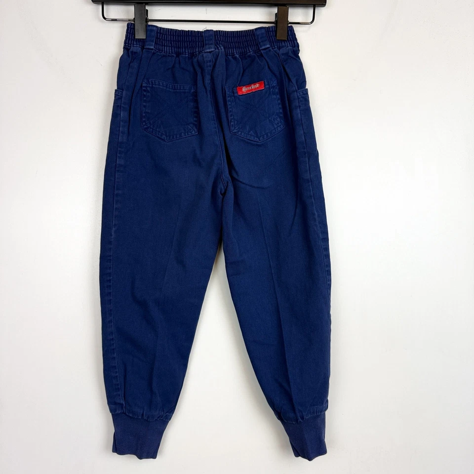 Pantalones al tobillo holgados de algodón Mervyns vintage de los 90 para niños azules - 5 5T Foto 4 de 4