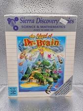 Sierra Discovery Series The Island of Dr. Brain 3.5 Floppy Disk Game!
