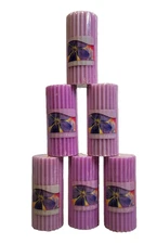 Scented Pillar Candles 6-Piece Ribbed 6" Lavender Fields American Greetings