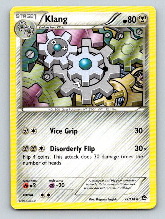 Klang 72/114 Uncommon Steam Siege Pokemon Lightly Played