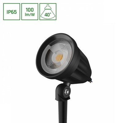LED Gartenspot Erdspieß IP65 Bodenstrahler 6W schwarz 600lm 40° Kaltweiß 6000K