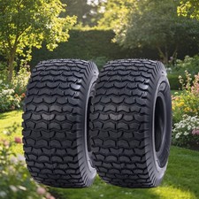 Set 2 15x6.00-6 Lawn Mower Tires 15x6x6 4pr Turf Friendly Garden Tractor Tyres