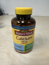 Nature Made Calcium with Vitamin D3 400 IU 600 mg 100 Softgels Gluten-Free, No