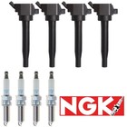 Ignition Coils NGK Laser Iridium Spark Plugs Tune Up Kit For Sonata 1.6L 20-23