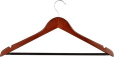Honey-Can-Do No Slip Wooden Coat Hangers, Cherry Wood, 24-Pack